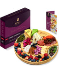 Round Cheese Board Set With Circular Design For Group Serving