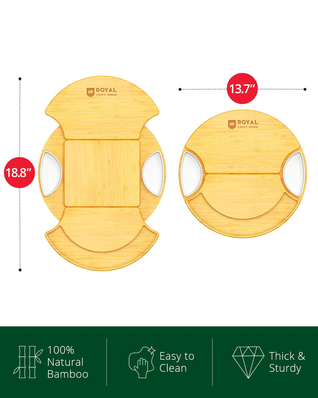 Round Cheese Board Set With Circular Design For Group Serving