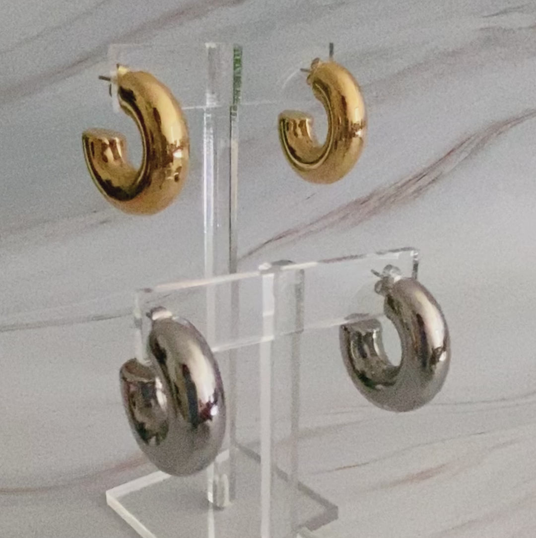 Thick Hoop Earrings