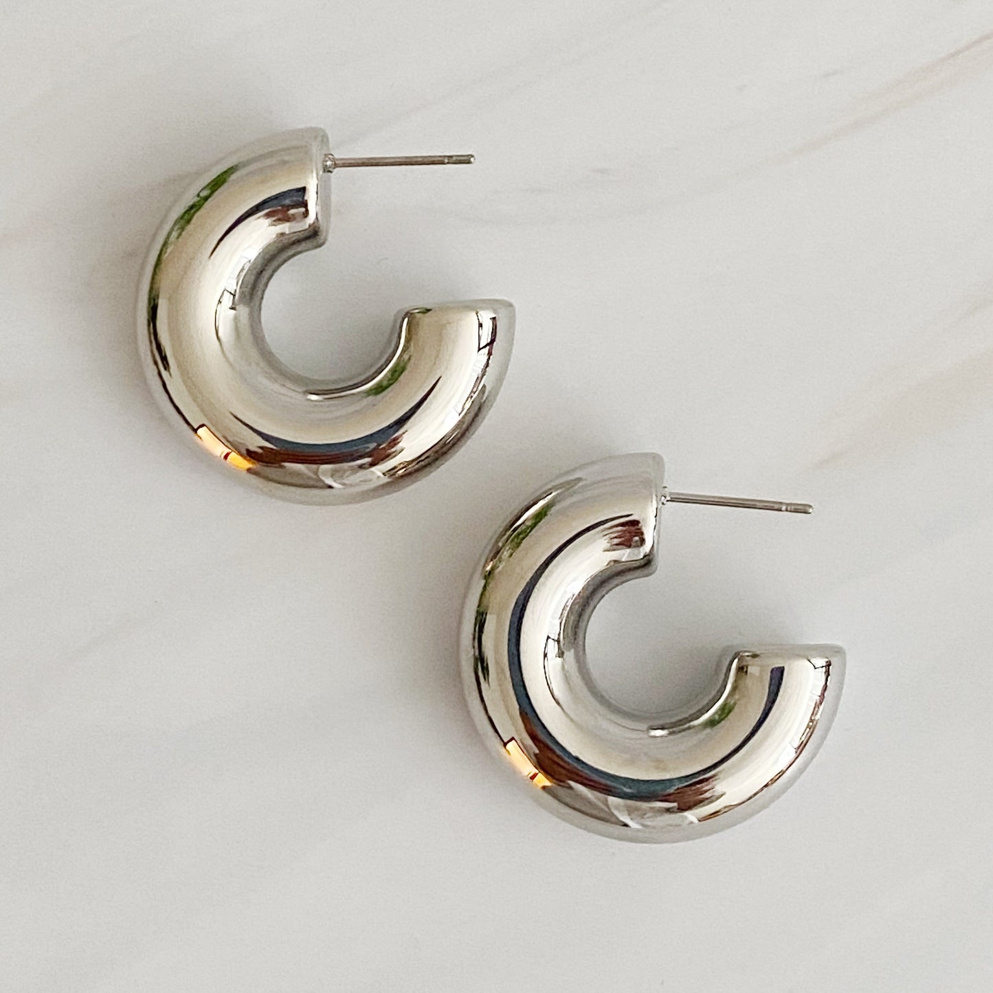 Thick Hoop Earrings
