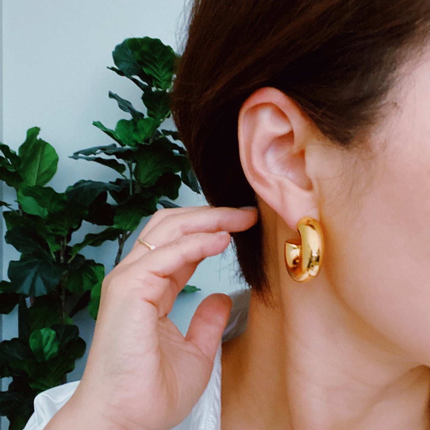 Thick Hoop Earrings