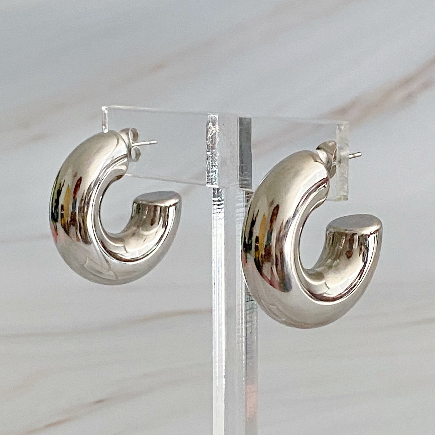 Thick Hoop Earrings