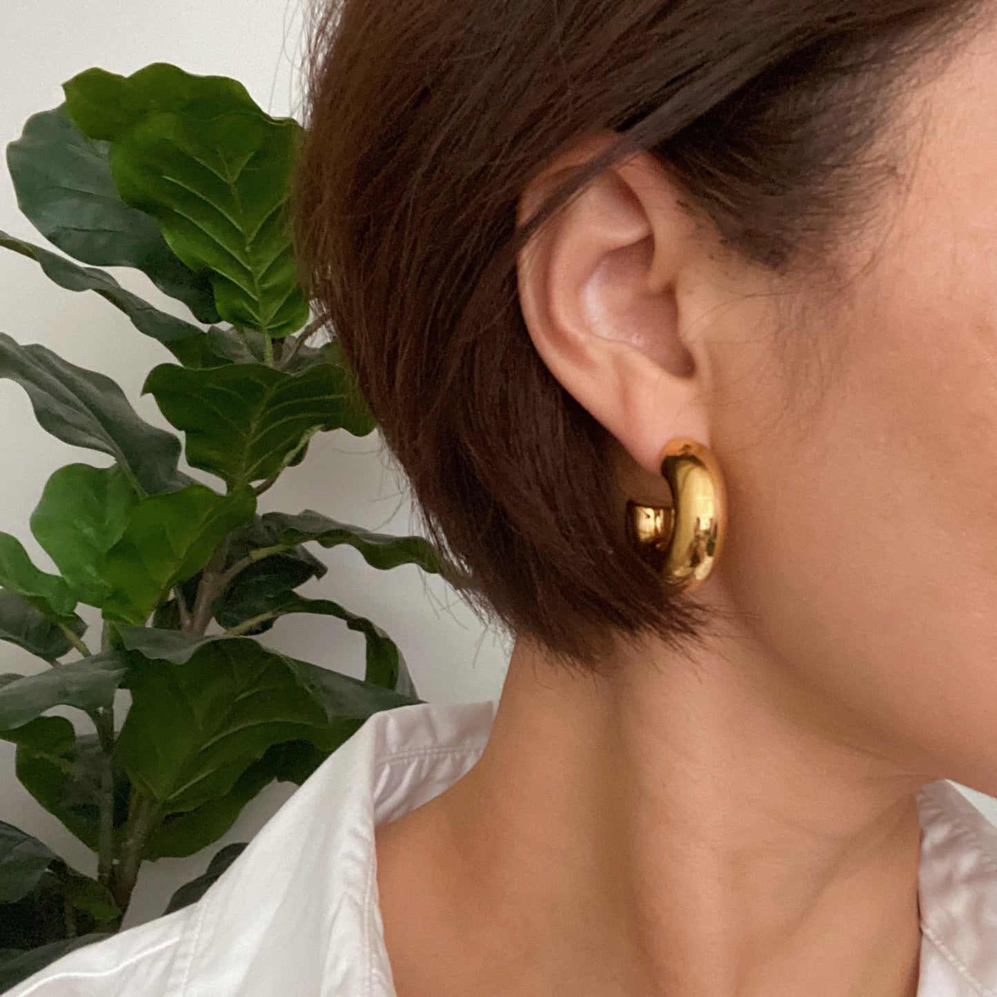 Thick Hoop Earrings