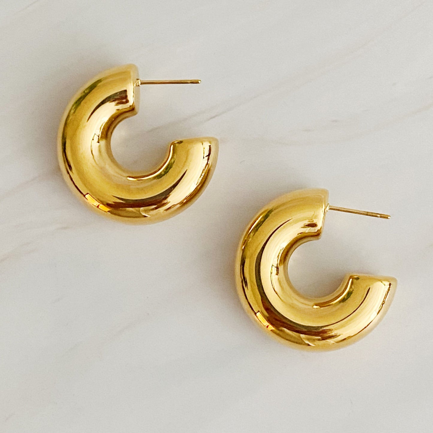 Thick Hoop Earrings