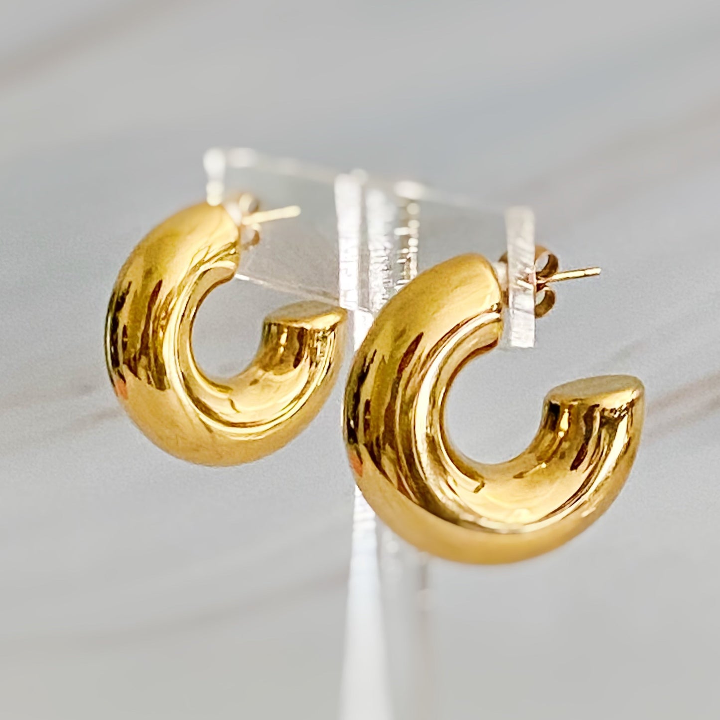 Thick Hoop Earrings